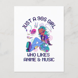 Just a 90s Girl Who likes music Postcard