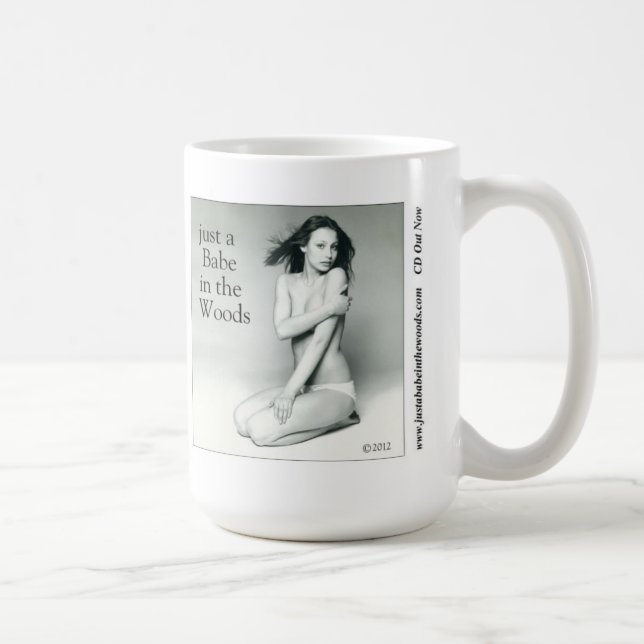Just a Babe with White Background Coffee Mug (Right)
