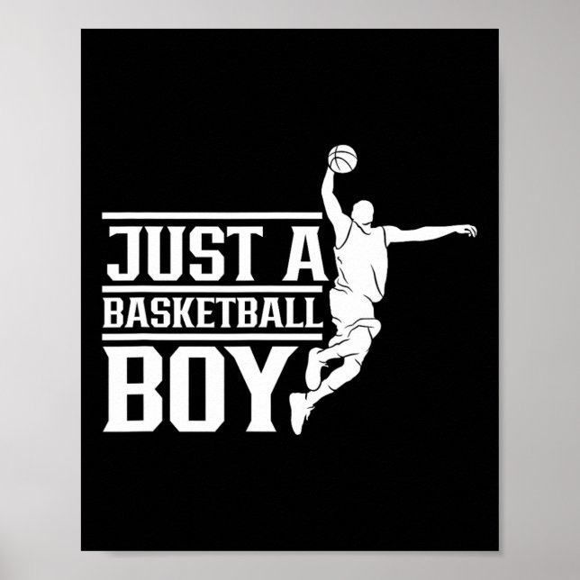 Just A Basketball Boy Coach Player Team Match  Poster (Front)