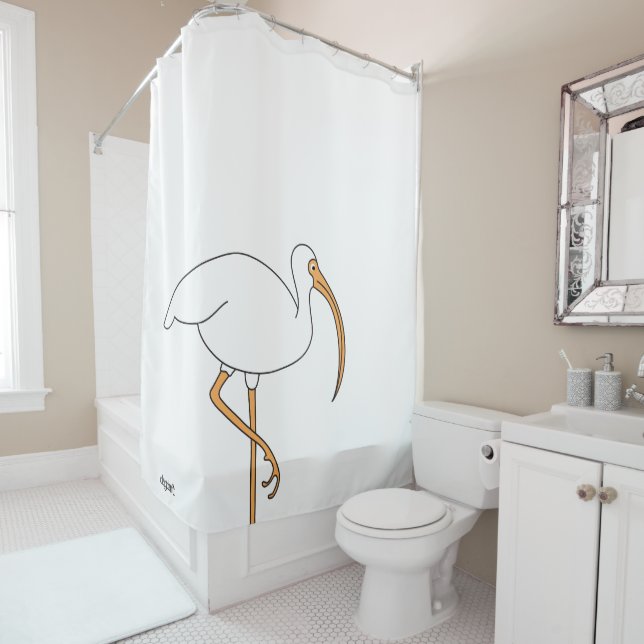 Just a Bird Shower Curtain (In Situ)