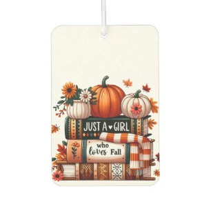 Just a Bookish Girl Who Loves Fall Car Air Freshener