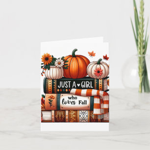 Just a Bookish Girl Who Loves Fall Invitation