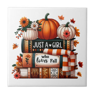 Just a Bookish Girl Who Loves Fall Tile