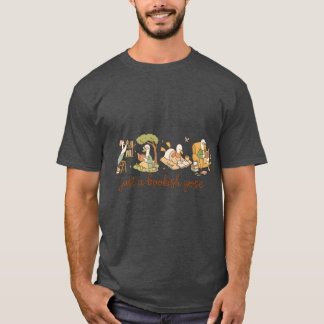 Just A Bookish Goose Reading Squad Collection girl T-Shirt