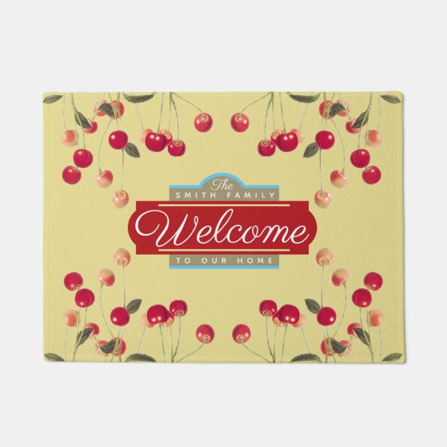 Just a Bowl of Cherries Welcome Doormat (Front)