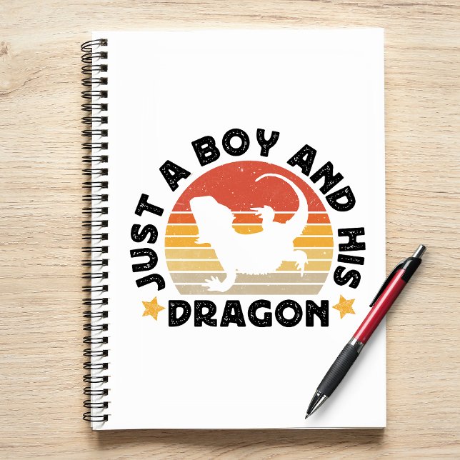 Just A Boy And His Dragon Reptile Lover Quote Notebook (Just A Boy And His Dragon Notebook)