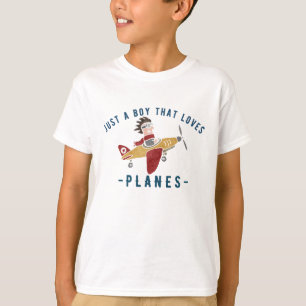 Just a boy that loves planes,Funny Pilot Aeroplane T-Shirt