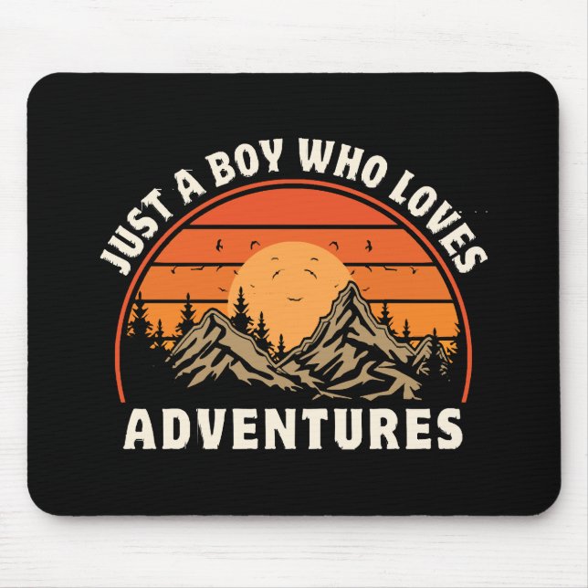 just a boy who loves adventures mouse pad (Front)