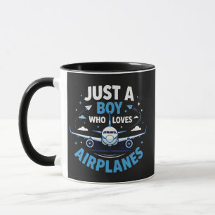 Just A Boy who Loves Aeroplanes Mug