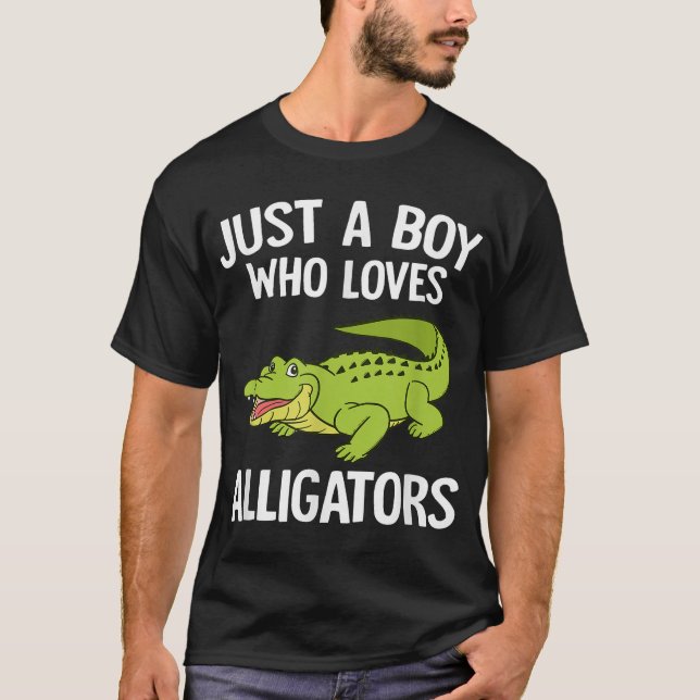  Just A Boy Who Loves Alligators Boys Toddler  T-Shirt (Front)