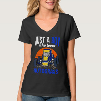 Just A Boy Who Loves Autograss Retro 1 T-Shirt
