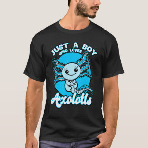 Just A Boy Who Loves Axolotls Quote Men Axolotl S T-Shirt
