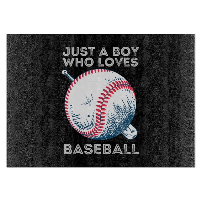 Just a Boy Who Loves Baseball Cutting Board (Front)