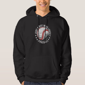 Just a boy who loves baseball favourite baseball p hoodie