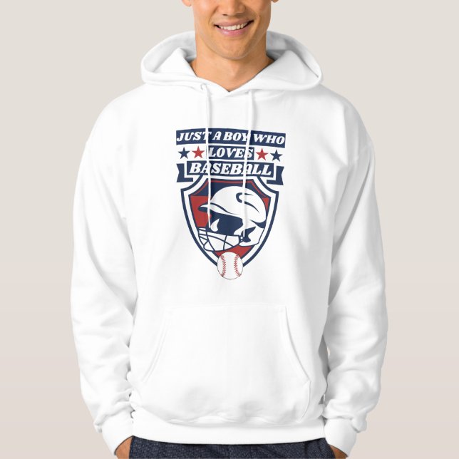 just a boy who loves baseball hoodie (Front)