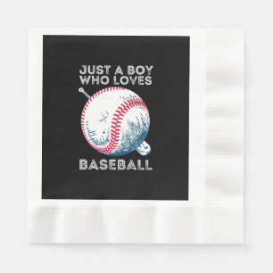 Just a Boy Who Loves Baseball Napkin