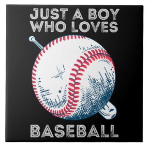 Just a Boy Who Loves Baseball Tile