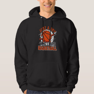 Just A Boy Who Loves Basketball, Dabbing Basketbal Hoodie