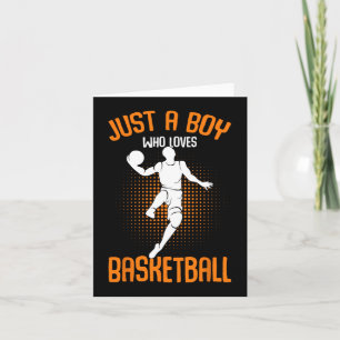 Just a Boy who loves Basketball Player Kids Boys Card