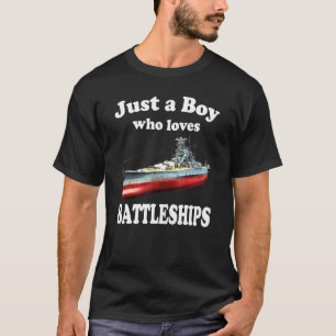 Just A Boy Who Loves Battleships Ww2 Japanese Yama T-Shirt