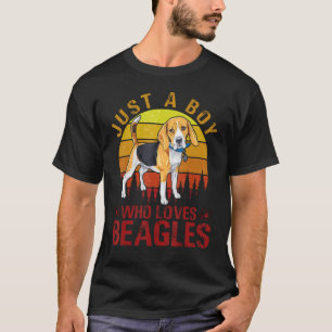 Just a Boy who loves Beagles dog funny saying T-Shirt