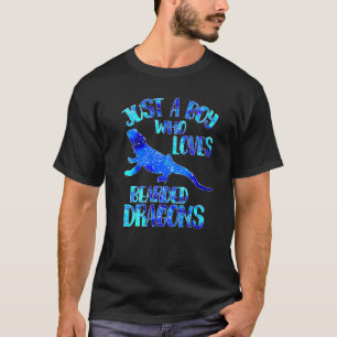 Just a Boy Who Loves Bearded Dragons Galaxy Cool B T-Shirt