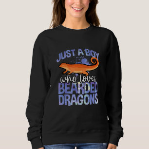 Just A Boy Who Loves Bearded Dragons Reptiles Sweatshirt