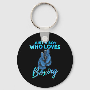 Just A Boy Who Loves Boxing Boxing Gift For Boys Key Ring