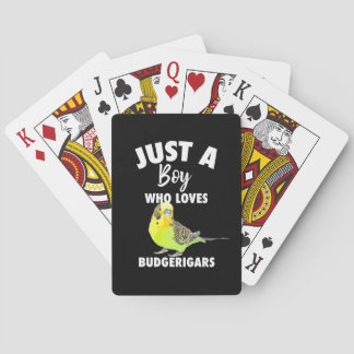 Just A Boy Who Loves Budgerigars Parrot Playing Cards