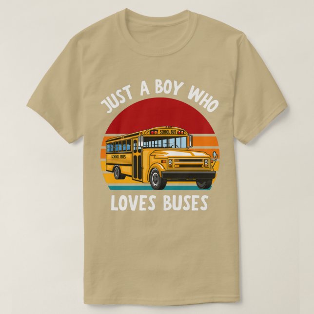 Just a boy who loves buses 1 T-Shirt (Design Front)