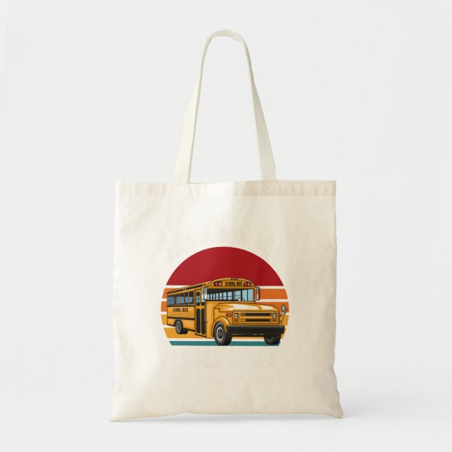 Just A Boy Who Loves Buses Tote Bag (Front)