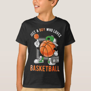 Just A Boy Who Loves Bysketbyll 2 T-Shirt