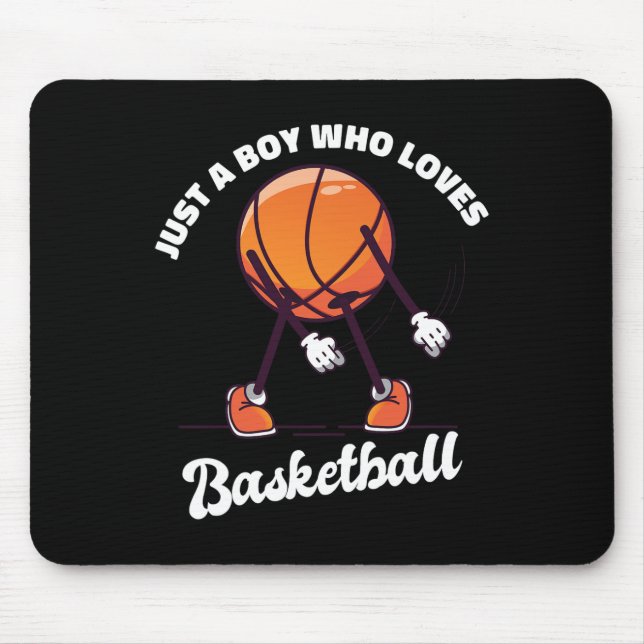 Just A Boy Who Loves Bysketbyll - Bysketbyll Boys  Mouse Pad (Front)