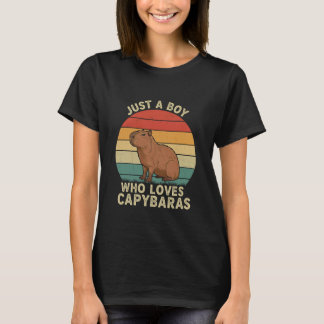 Just a Boy Who Loves Capybaras T-Shirt