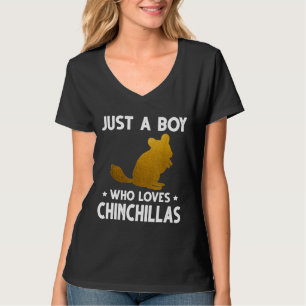 Just A Boy Who Loves Chinchillas Animal S For Men  T-Shirt