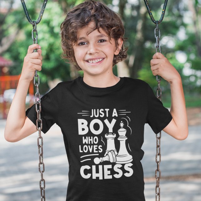 Just a Boy who Loves Cjees – Kids Chess Lover T-Shirt (Creator Uploaded)