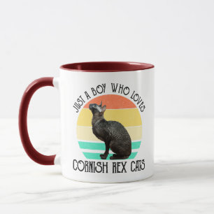 Just A Boy Who Loves Cornish Rex Cats Mug