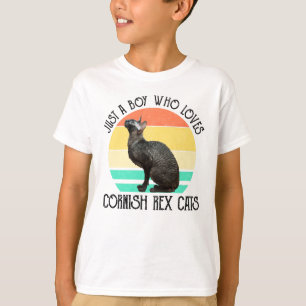 Just A Boy Who Loves Cornish Rex Cats T-Shirt