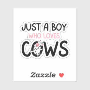 Just a Boy Who Loves Cows Cute Cow Farm