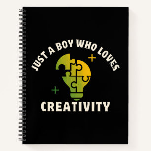 just a boy who loves creativity notebook