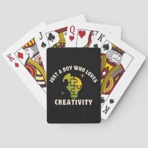 just a boy who loves creativity playing cards