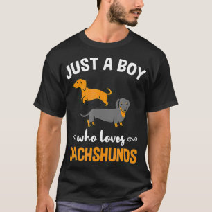 Just A Boy Who Loves Dachshunds T-Shirt