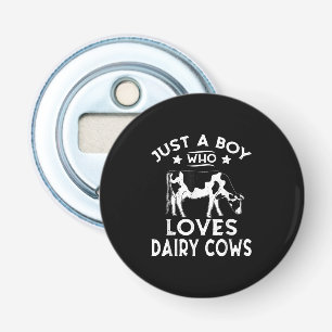 Just A Boy Who Loves Dairy Cows Gift Bottle Opener