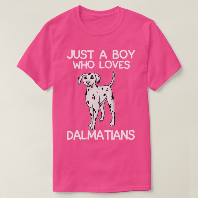 Just A Boy Who Loves Dalmatians T-Shirt (Design Front)