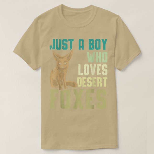 Just A Boy Who Loves Desert Foes Fo Lover Wildlife T-Shirt (Design Front)