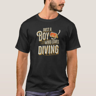 Just A Boy Who Loves Diving Divemaster Scuba Diver T-Shirt
