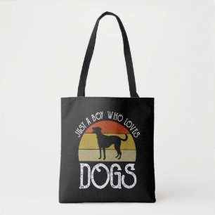 Just A Boy Who Loves Dogs Tote Bag