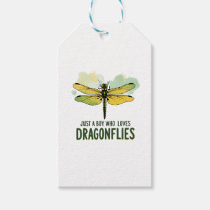 Just a Boy who loves Dragonflies. Dragonflies Drag Gift Tags