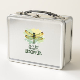 Just a Boy who loves Dragonflies. Dragonflies Drag Metal Lunch Box