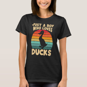 Just a Boy who loves Ducks Harvest Farming Barn Ca T-Shirt